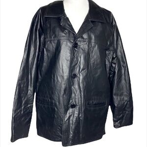 Gianni Velente Men's Italian Leather Black Jacket size L
